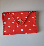 جاکارتی فانتزی چرم مصنوعی قرمز خالدار