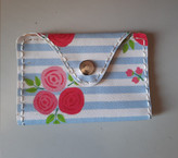 جاکارتی فانتزی چرم مصنوعی راه راه ابی