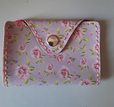 جاکارتی فانتزی چرم مصنوعی گل صورتی