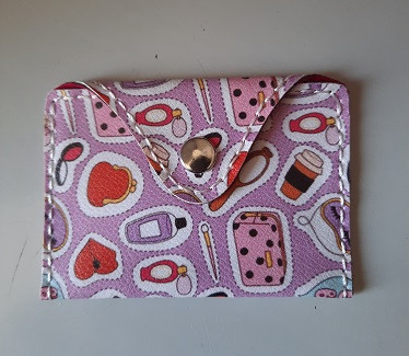 کیف فلش و مموری چرم مصنوعی فانتزی صورتی طرح ارایشی