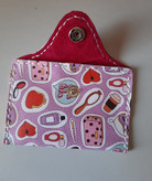 کیف فلش و مموری چرم مصنوعی فانتزی صورتی طرح ارایشی