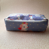 جامدادی دو زیپ فانتزی پونی بنفش