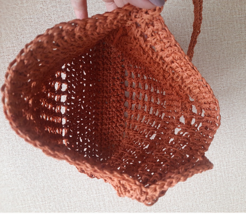 کیف دوشی دستبافت رافیا طنابی