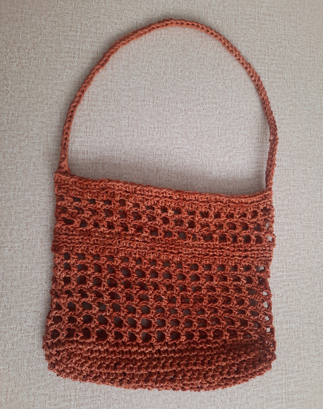 کیف دوشی دستبافت رافیا طنابی